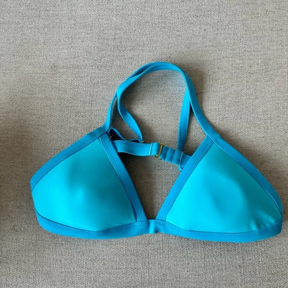 93 play street bikini bubble blue triangle Serena top new XL - Picture 2 of 8